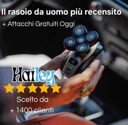 #1 Rasoio Hailey PRO per Testa, Viso, Corpo, e Area Personale